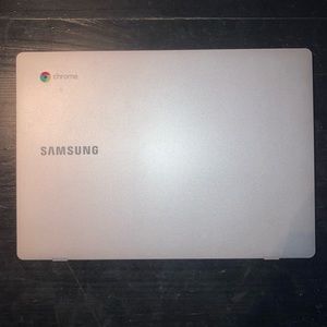 Silver Samsung Chromebook laptop